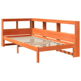Bookcase Bed without Mattress Wax Brown 90x190 cm Solid Wood Pine 3324340