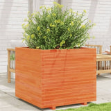 Garden Planter Wax Brown 80x80x72 cm Solid Wood Pine 3282626