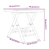Bistro Set Natural Bamboo Bamboo Compact Foldable Bistro Set 3278524