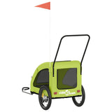 Pet Bike Trailer Green Oxford Fabric and Iron 93990