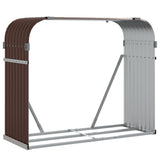 ZNTS Log Holder Brown 120x45x100 cm Galvanised Steel 364573