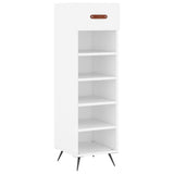 Shoe Cabinet White 30x35x105 cm Engineered Wood 829644