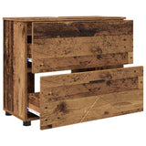 Bathroom Furniture Set 3 pcs Old Wood Engineered Wood and Metal 3393031