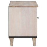 TV Cabinet Bleached White 80 x 33 x 46 cm Solid Mango Wood 4018133