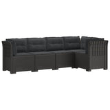 5-Seater Garden Sofa with Cushions Rattan Look PP Light Grey 3444063