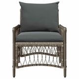 Garden Chair with Cushion Grey 73 x 61 x 77 cm Poly Rattan 42006219