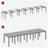 Garden Dining Set 13 pcs Light Grey Polt rattan 3378791