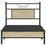 Bed Frame without Mattress Sonoma Oak 80x200 cm Engineered Wood 4106935