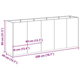 Planter Anthracite 200x40x80 cm Cold-rolled Steel 860726