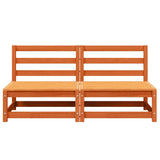 Garden Sofas Armless 2 pcs Wax Brown 70x70x67 cm Solid Wood Pine 837925