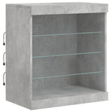 Sideboard with LED Lights Concrete Grey 60.5x37x67 cm 836696
