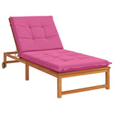 Sunlounger Cushion GEMERT 100% Polyester Pink 190 x 80 x 9 cm 947451