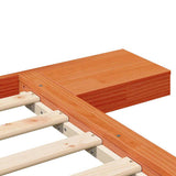 Bed Frame Brown 140 x 190 cm Wood 872406