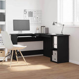 Corner Desk Black Oak 120 x 140 x 75 cm Engineered Wood 862450