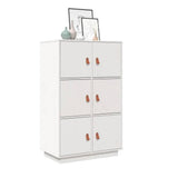 Highboard White 67x40x108.5 cm Solid Wood Pine 820173