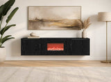 Electric Fireplace Black Oak 110 x 30 x 36.5 cm Engineered wood 8021024
