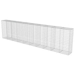 ZNTS Gabion Wall with Covers Galvanised Steel 600x50x150 cm 143582