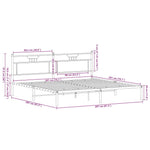 Bed Frame without Mattress Sonoma Oak 200x200 cm Engineered Wood 4106799