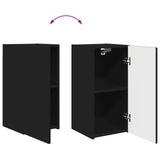 TV Cabinet Set 4 pcs Black Engineered Wood 3409151