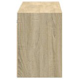 TV Wall Cabinet with LED Lights Sonoma Oak 130x31x45 cm 852301