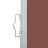 Patio Retractable Side Awning 120x500 cm Brown 48393