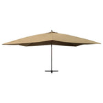 ZNTS Cantilever Garden Parasol with Wooden Pole 400x300 cm Taupe 318431