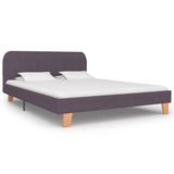 Bed Frame without Mattress Taupe Fabric 135x190 cm Double 281068