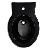 Round Bidet Stand Black High-quality Ceramic 140666