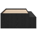 Bed Frame with Drawer Black Oak 80 x 200 cm Engineered Wood 3335198