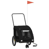 Pet Bike Trailer Black Oxford Fabric and Iron 93989