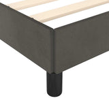Bed Frame without Mattress Dark Grey 135x190cm Double Velvet 349906