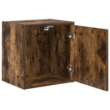 Garage Wall Cabinets 2 pcs Smoked Oak Engineered Wood 860634