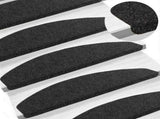 Self-adhesive Stair Mats 15 pcs Black 80 x 28 x 3.5 cm 42040595