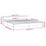 ZNTS Bed Frame without Mattress White 180x200cm Super King Faux Leather 349901