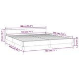 ZNTS Bed Frame without Mattress White 180x200cm Super King Faux Leather 349901