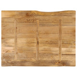 Table Top 110x80x3.8 cm Live Edge Solid Wood Mango 370749