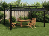Garden Gazebo with Retractable Roof Anthracite 3x3 m Aluminium 4003969