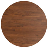 Round Table Top Dark Brown 50x1.5 cm Treated Solid Wood Oak 342967