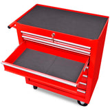 Workshop Tool Trolley 7 Drawers Red 141955