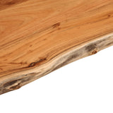 ZNTS Table Top 80x40x2.5 cm Rectangular Solid Wood Acacia Live Edge 370610