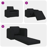 Sofa Bed Black 98 x 71 x 83 cm Fabric 4106657