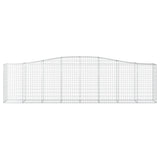 Arched Gabion Baskets 4 pcs 400x50x100/120 cm Galvanised Iron 3145958