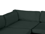 Garden Rattan Sofa Cushion Polyester Cover Replacement Outdoor- No Cushion Included, Dark Grey T3398P314188