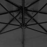 Cantilever Garden Parasol Anthracite Polyester, Steel 44875