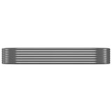 Garden Raised Bed Galvanised Steel 249x100x36 cm Anthracite 318996