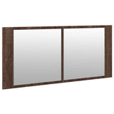 LED Bathroom Mirror Cabinet Brown Oak 100x12x45 cm 834961