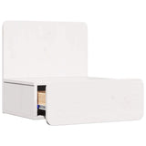 Bedside Table White 44 x 32.5 x 40 cm Solid pine wood 873489