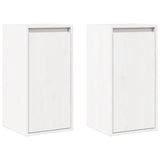 Wall Cabinets 2 pcs White 30x30x60 cm Solid Wood Pine 813488