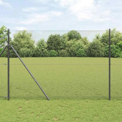 Welded Wire Fence Grey 1.6 x 25 m Steel 42005230