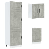 8 Piece Kitchen Cabinet Set Kalmar Concrete Grey Engineered Wood 3314795